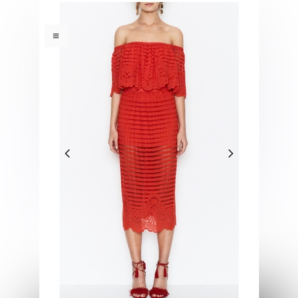 Alice McCall Elegant Red Lace Dress size XS - Picture 5 of 5